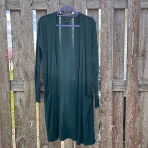 Halogen open front pocket cardigan EUC